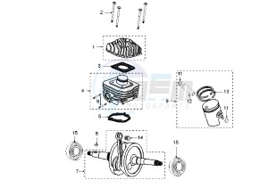 LUDIX 14 CLASSIC - 50 cc drawing CYLINDER HEAD