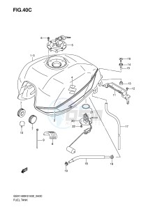 GSX1400 (E2) drawing FUEL TANK (MODEL K5)