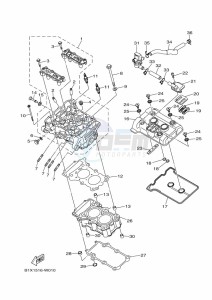 YZF250-A (B1X5) drawing CYLINDER HEAD