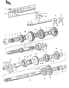 KZ 900 B [LTD] (B1) [LTD] drawing TRANSMISSION_CHANGE DRUM