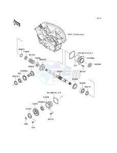 KVF 650 A [PRAIRIE 650 4X4] (A2) [PRAIRIE 650 4X4] drawing FRONT BEVEL GEAR