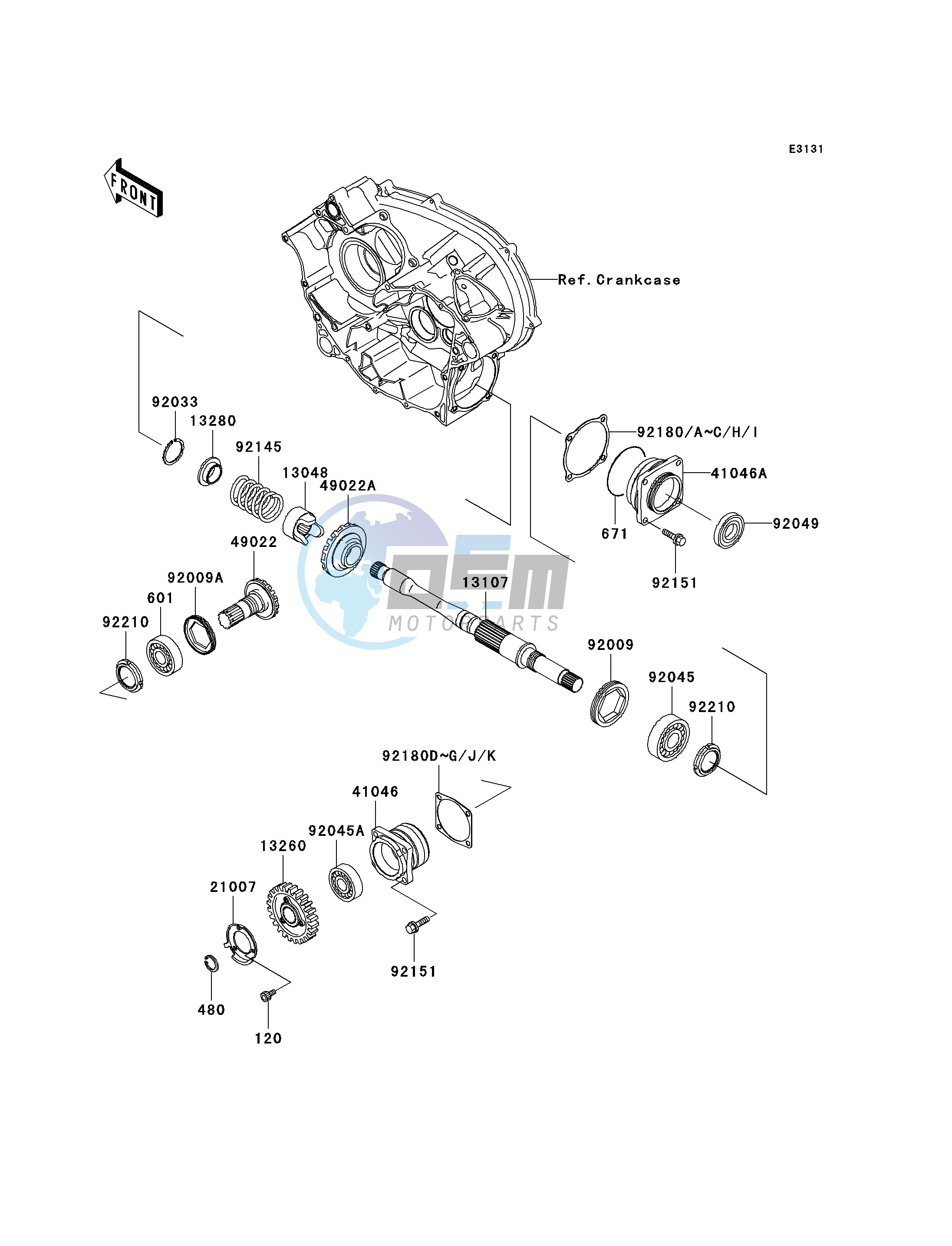 FRONT BEVEL GEAR