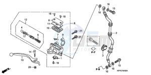 CBR125RWA Germany - (G / WH) drawing FR. BRAKE MASTER CYLINDER