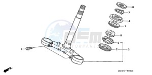 VFR800A9 Ireland - (EK / ABS MME) drawing STEERING STEM