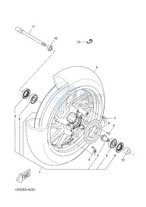 YPR400RA XMAX 400 ABS EVOLIS 400 ABS (1SDG) drawing FRONT WHEEL