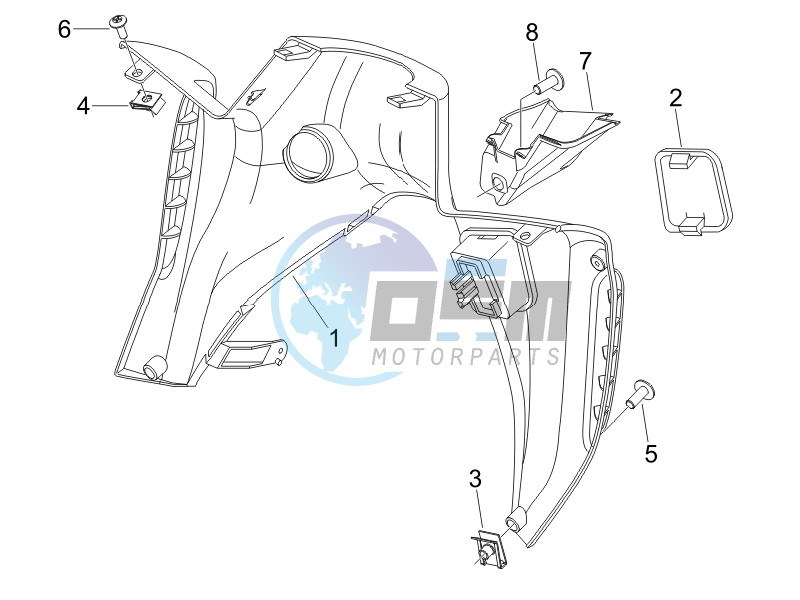 Front glove-box - Knee-guard panel