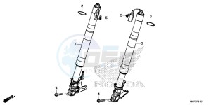 CBR1000S2H 2ED - (2ED) drawing FRONT FORK (CBR1000S1/ S2)