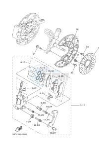 YFZ450R YFZ450RSEB YFZ450R SPECIAL EDITION (18PM 18PN) drawing FRONT BRAKE CALIPER