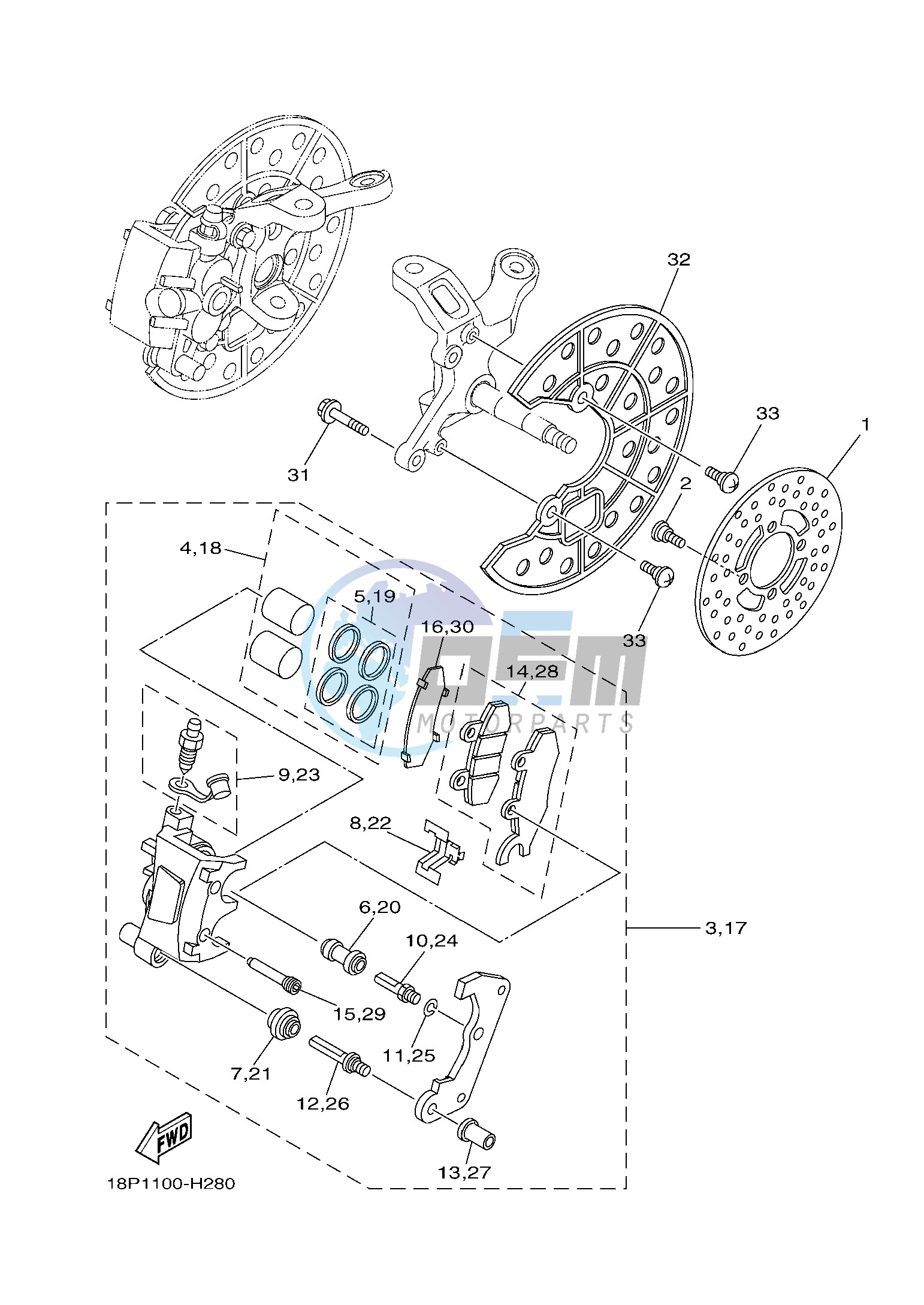 FRONT BRAKE CALIPER