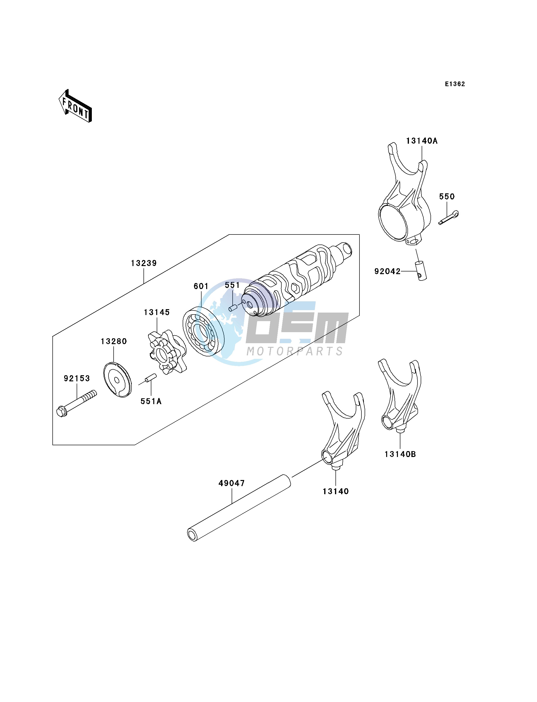 GEAR CHANGE DRUM_SHIFT FORK-- S- -