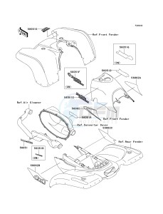 KVF 400 A [PRAIRIE 400 4X4] (A2) [PRAIRIE 400 4X4] drawing DECALS-- GREEN- --- KVF400-A2- -