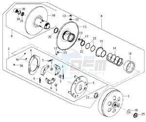 HD 125 DRUM BRAKE drawing CLUTCH