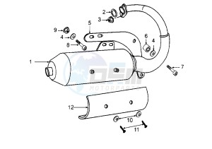 VIVACITY - 100 cc drawing EXHAUST CATALYTIC MY00-01