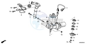 TRX500FPEC drawing STEERING SHAFT (EPS)