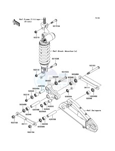 NINJA_ZX-6R ZX600P8F FR GB XX (EU ME A(FRICA) drawing Suspension