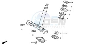 CBR600F4 drawing STEERING STEM