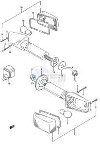 GSX-R750W (E28) drawing TURNSIGNAL LAMP