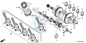 CBR1000RRD Fireblade - CBR1000RR UK - (E) drawing CRANK SHAFT/PISTON