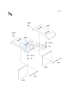 KAF 300 D [MULE 520] (D1-D2) [MULE 520] drawing REAR FENDER-- S- -