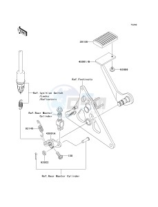 VN 1600 B [VULCAN 1600 MEAN STREAK] (B6F-B8FA) B6F drawing BRAKE PEDAL_TORQUE LINK