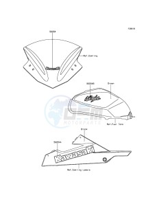 NINJA 300 EX300AEF XX (EU ME A(FRICA) drawing Decals(Green)