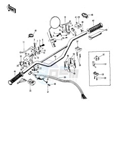 F8 (BISON A) 250 (BISON A) drawing HANDLEBAR -- 71-72 F8_F8-A- -