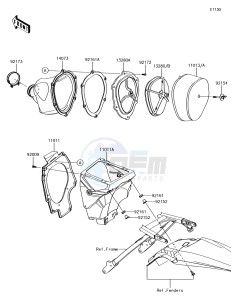 KX450F KX450HHF EU drawing Air Cleaner