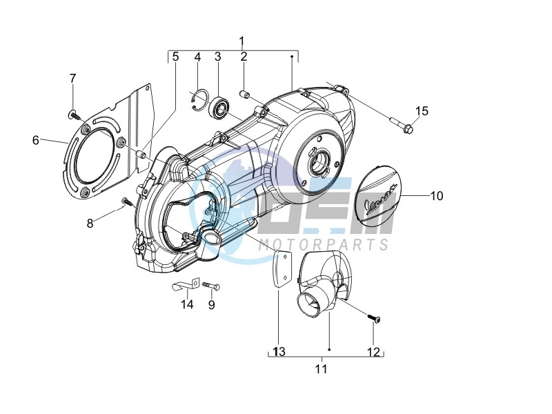 Crankcase cover and cooling