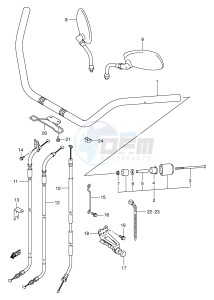 VL800 (E2) VOLUSIA drawing HANDLEBAR (MODEL K1 K2 K3 K4)