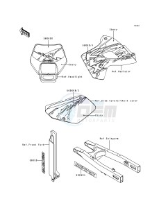 KLX 650 C [KLX650] (C1-C4) [KLX650] drawing DECALS-- EBONY- --- KLX650-C1_C2- -