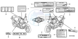 CB600FA39 Spain - (SP / ABS ST) drawing CAUTION LABEL