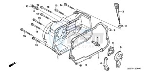 TRX90XD TRX90 Europe Direct - (ED) drawing RIGHT CRANKCASE COVER