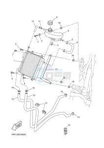 NS50N AEROX NAKED (1PL4) drawing RADIATOR & HOSE