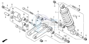 CBF1000S drawing REAR CUSHION