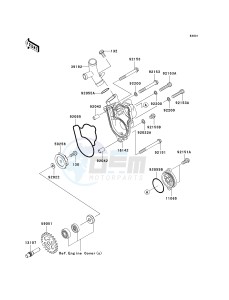 KX 250 T [KX250F] (T8F) T8F drawing WATER PUMP