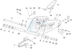 RSV4 1000 Racing Factory L.E. (EMEA, APAC) (AUS, CP, EU, GB, J, MAL, NZ, RI, VN) drawing Swing arm