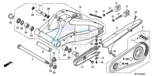 CBR1000RR9 UK - (E / MME) drawing SWINGARM