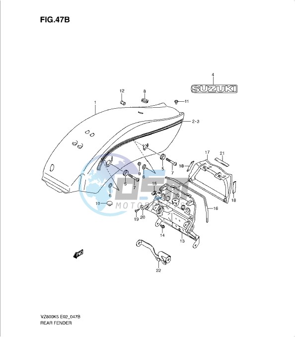 REAR FENDER (VZ800ZK8/ZK9)