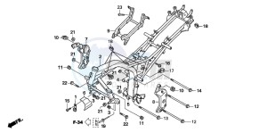 CBF600N drawing FRAME BODY (CBF600S6/SA6/N6/NA6)