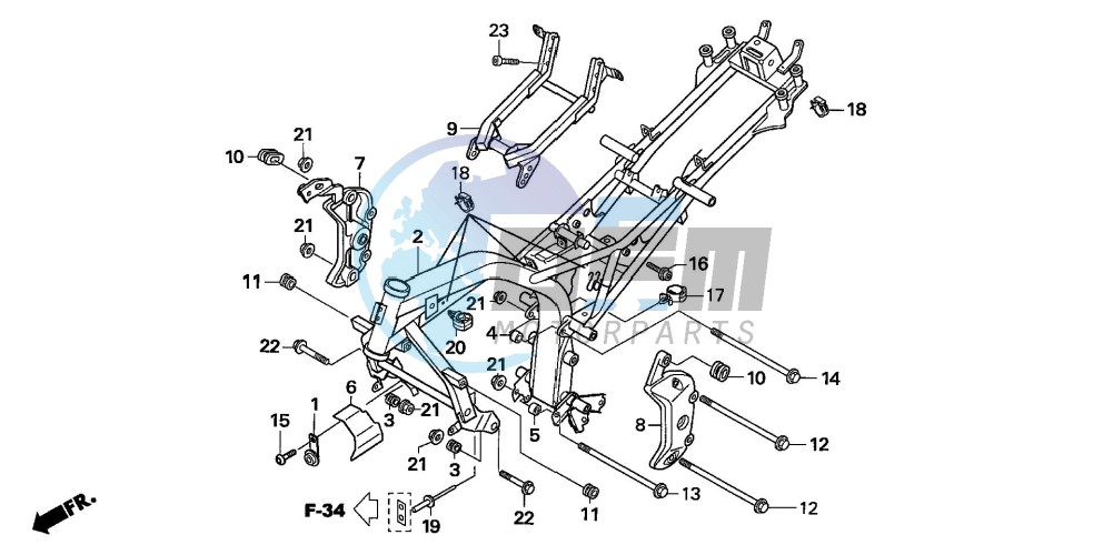 FRAME BODY (CBF600S6/SA6/N6/NA6)