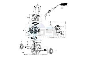 ELYSTAR TSDI - 50 cc drawing CRANKSHAFT-PISTON