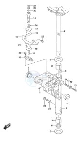 DF 9.9B drawing Swivel Bracket - Tiller Handle w/Power Tilt