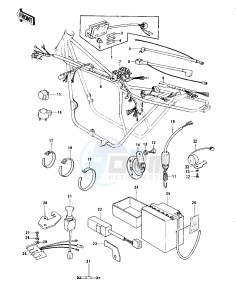 KZ 900 A (A4-A5) drawing CHASSIS ELECTRICAL EQUIPMENT