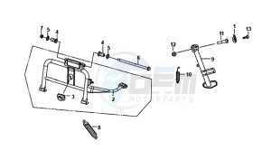 FIDDLE III 125I (XA12W2-EU) (L7-M0) (E4) drawing MAIN STAND /SIDE STAND/ KICKSTARTER PEDAL