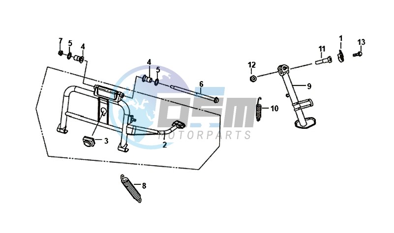 MAIN STAND /SIDE STAND/ KICKSTARTER PEDAL