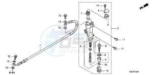 CRF250XC drawing RR. BRAKE MASTER CYLINDER