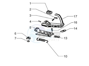 PX 125 drawing Control pedals - Levers