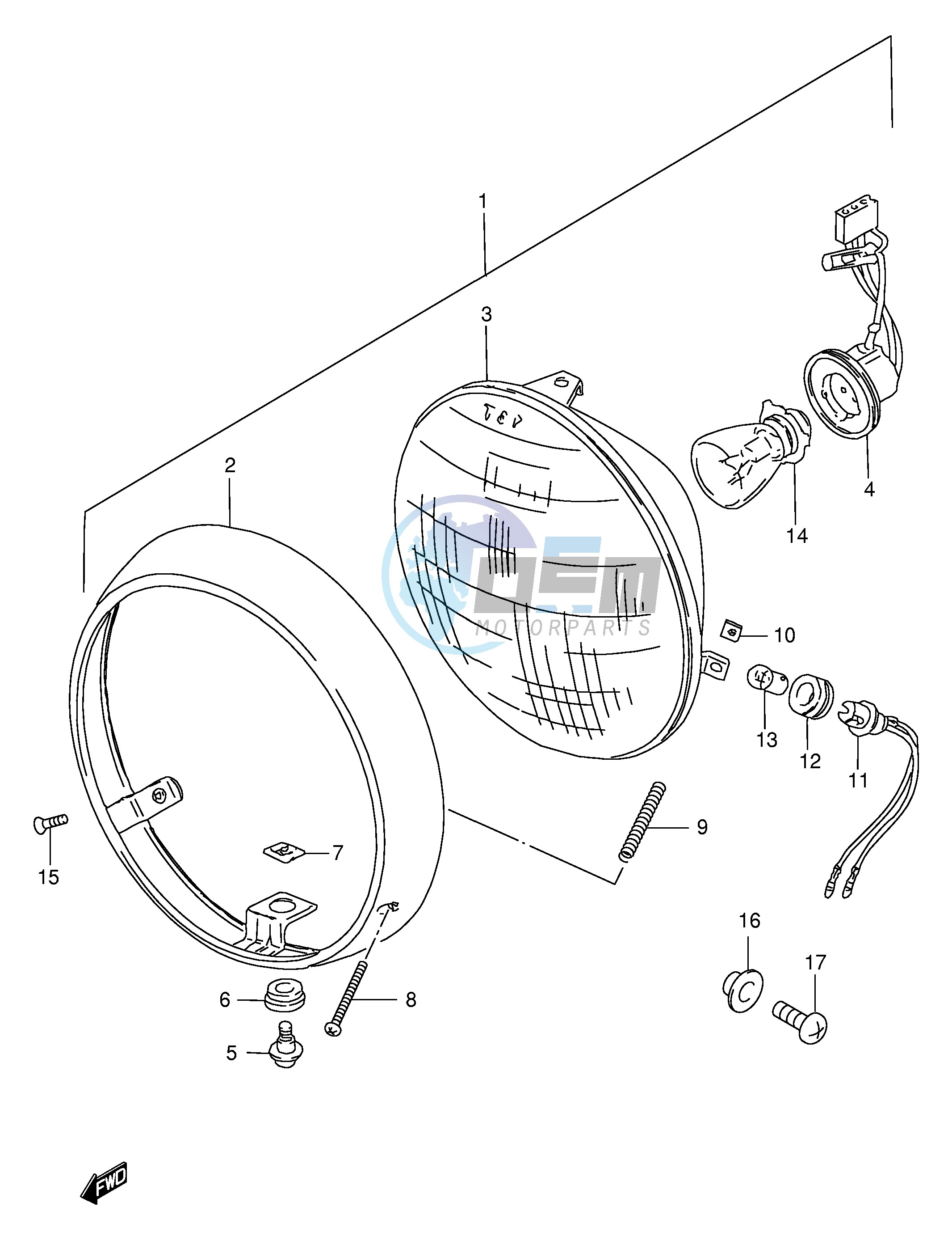 HEADLAMP (MODEL Y E71)