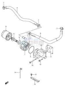 GSX-R750 (E2) drawing OIL COOLER