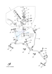 YFM700FWAD YFM700PHF GRIZZLY 700 EPS SPECIAL EDITION (B387) drawing FRONT MASTER CYLINDER